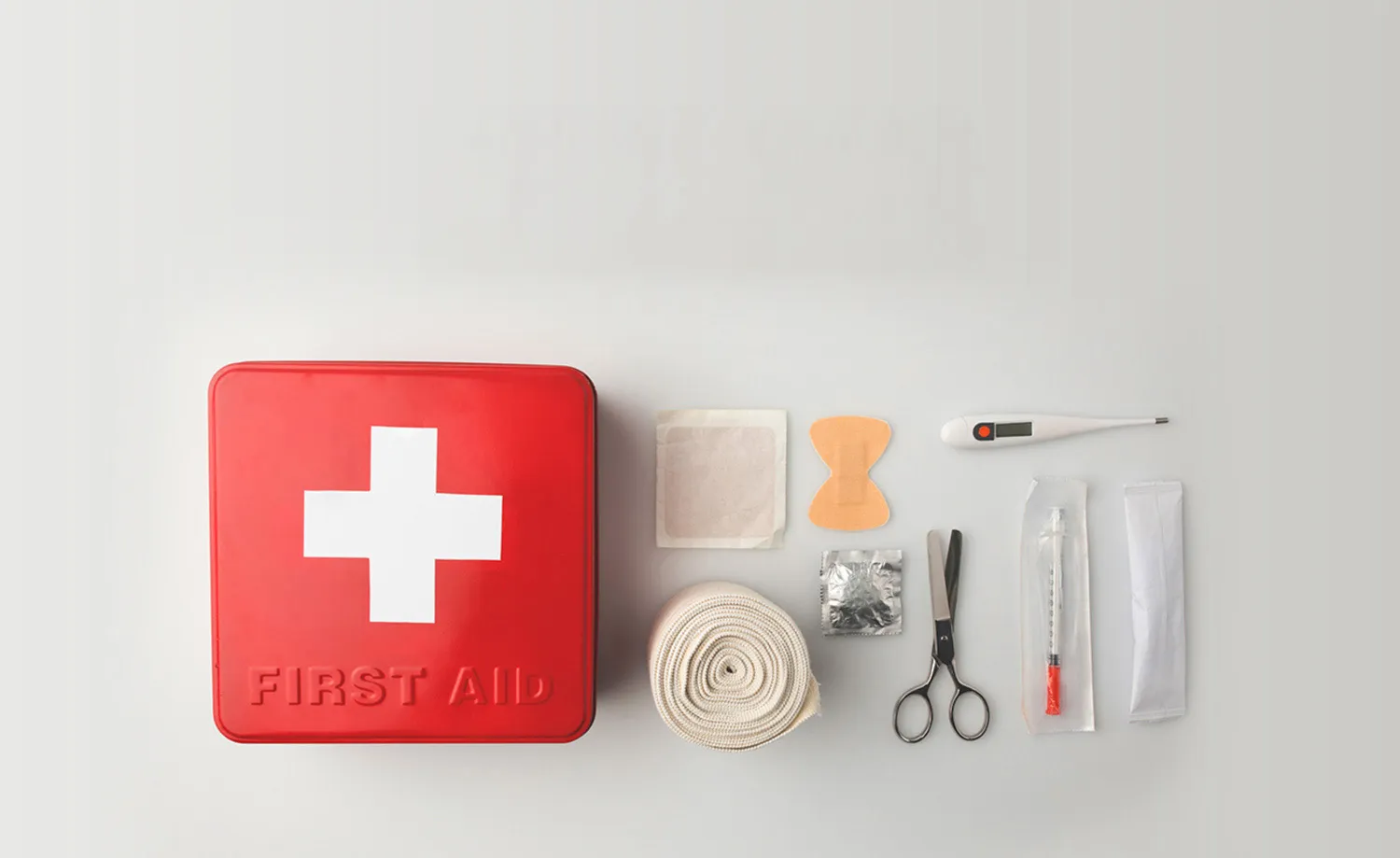 First aid kit and medical supplies